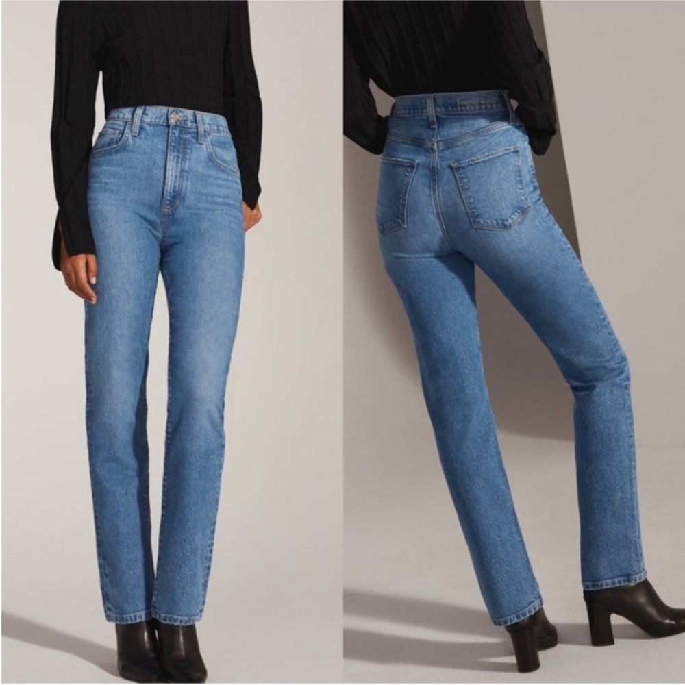 Favorite Daughter jeans THE VALENTINA SUPER HIGH RISE STRAIGHT in Crosby Size 26